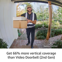 Battery Doorbell | Home or Business Security with Head-To-Toe Video, Live View with Two-Way Talk, and Motion Detection & Alerts (Newest Model), Venetian Bronze